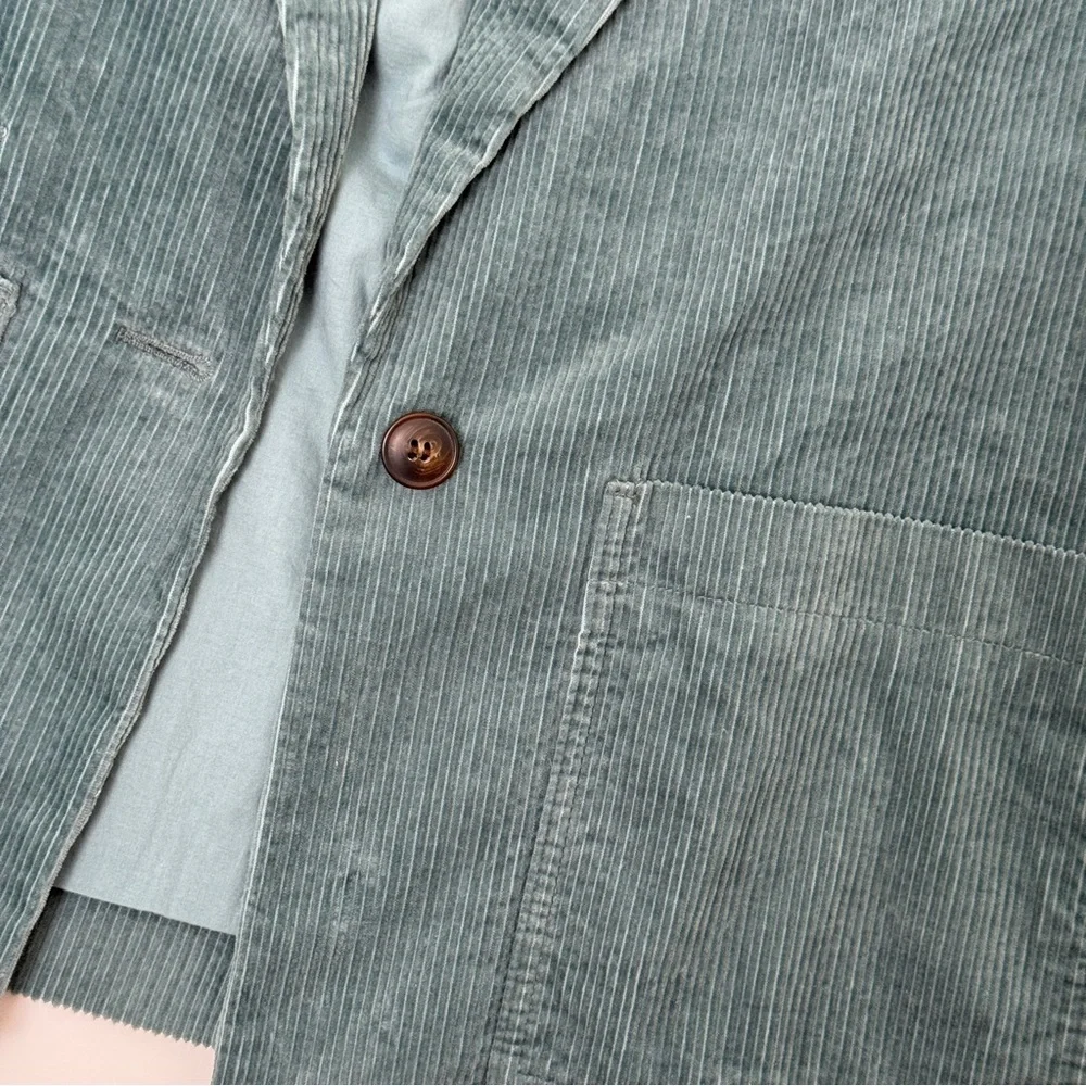 NWOT Madewell Corduroy Crop Dorset Blazer in Sage Green | Size Medium - Picture 4 of 6